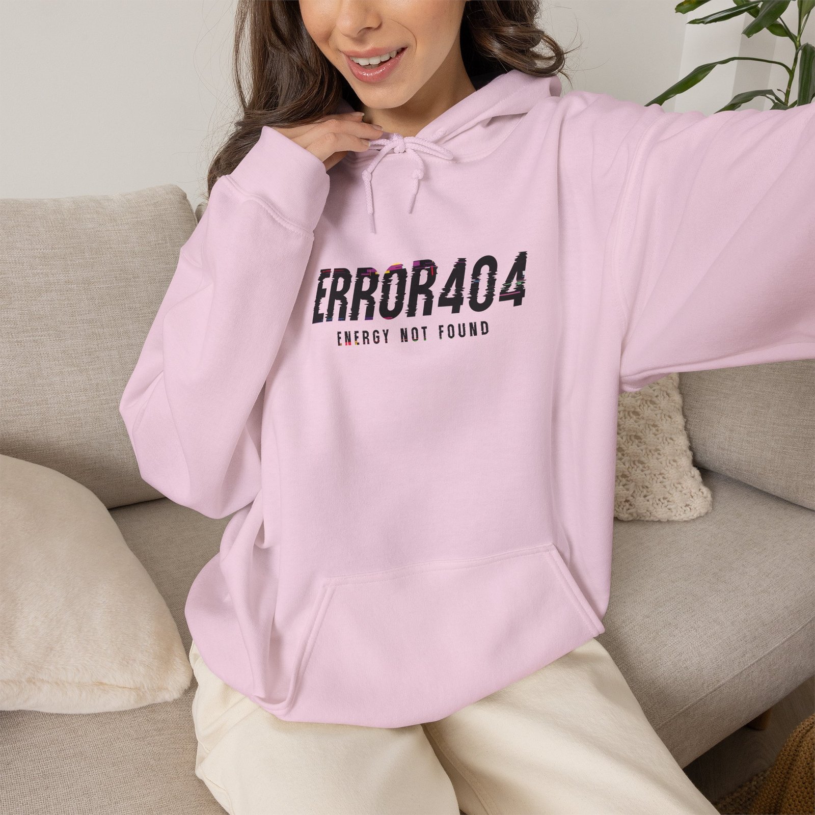 Error 404 Hoodie — 'Energy Not Found' Minimal Tech Graphic Hooded Sweatshirt - Image 42