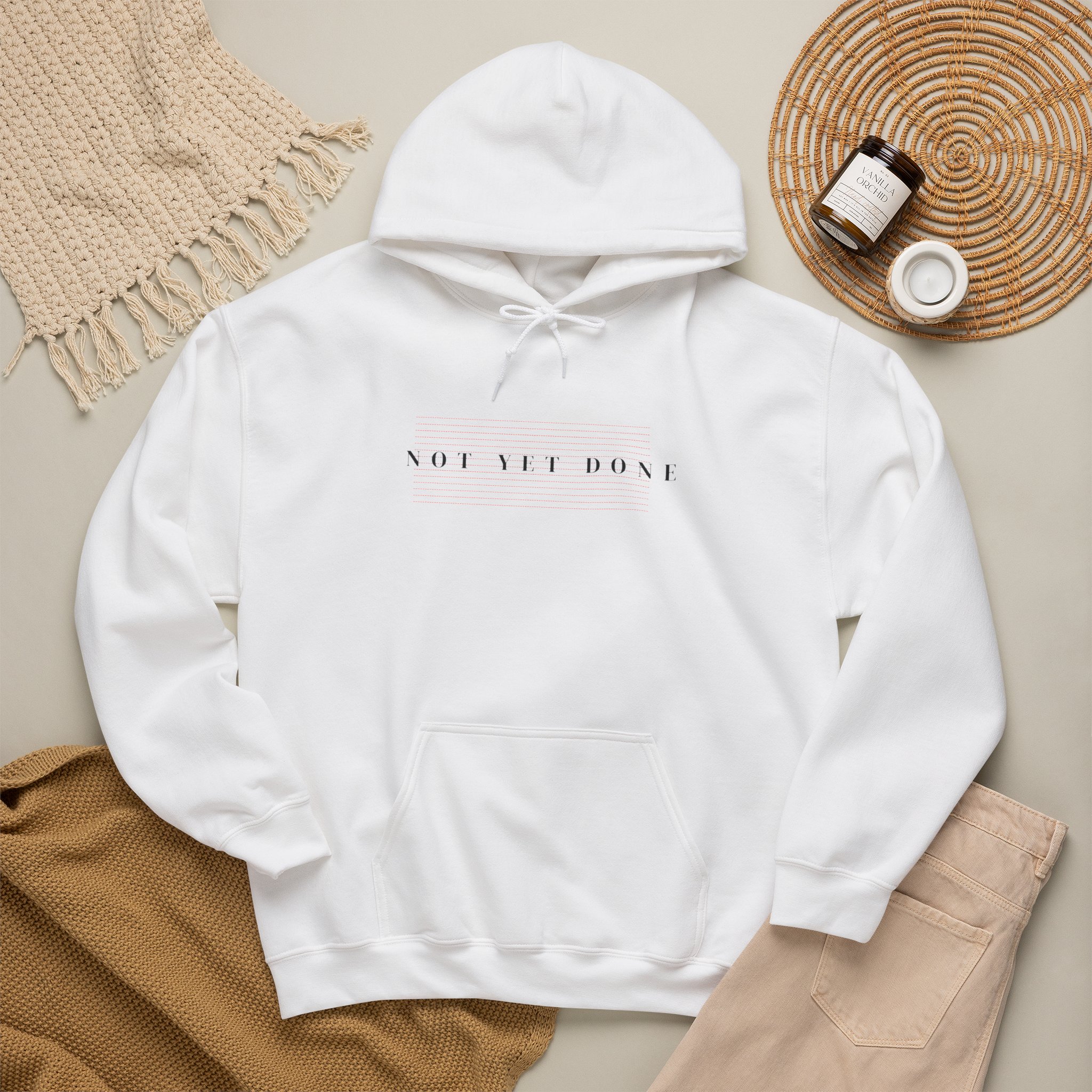 Hoodie — Minimal "Not the Boss" Script Pullover - Image 10
