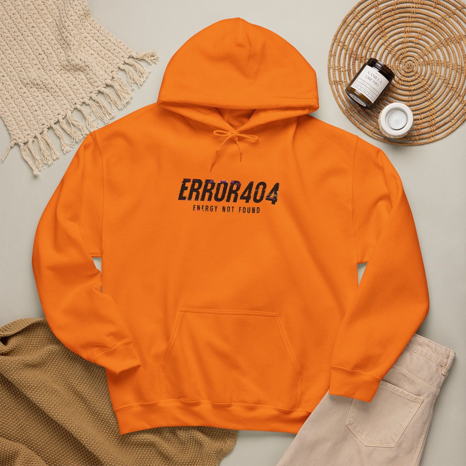 Error 404 Hoodie — 'Energy Not Found' Minimal Tech Graphic Hooded Sweatshirt - Image 28