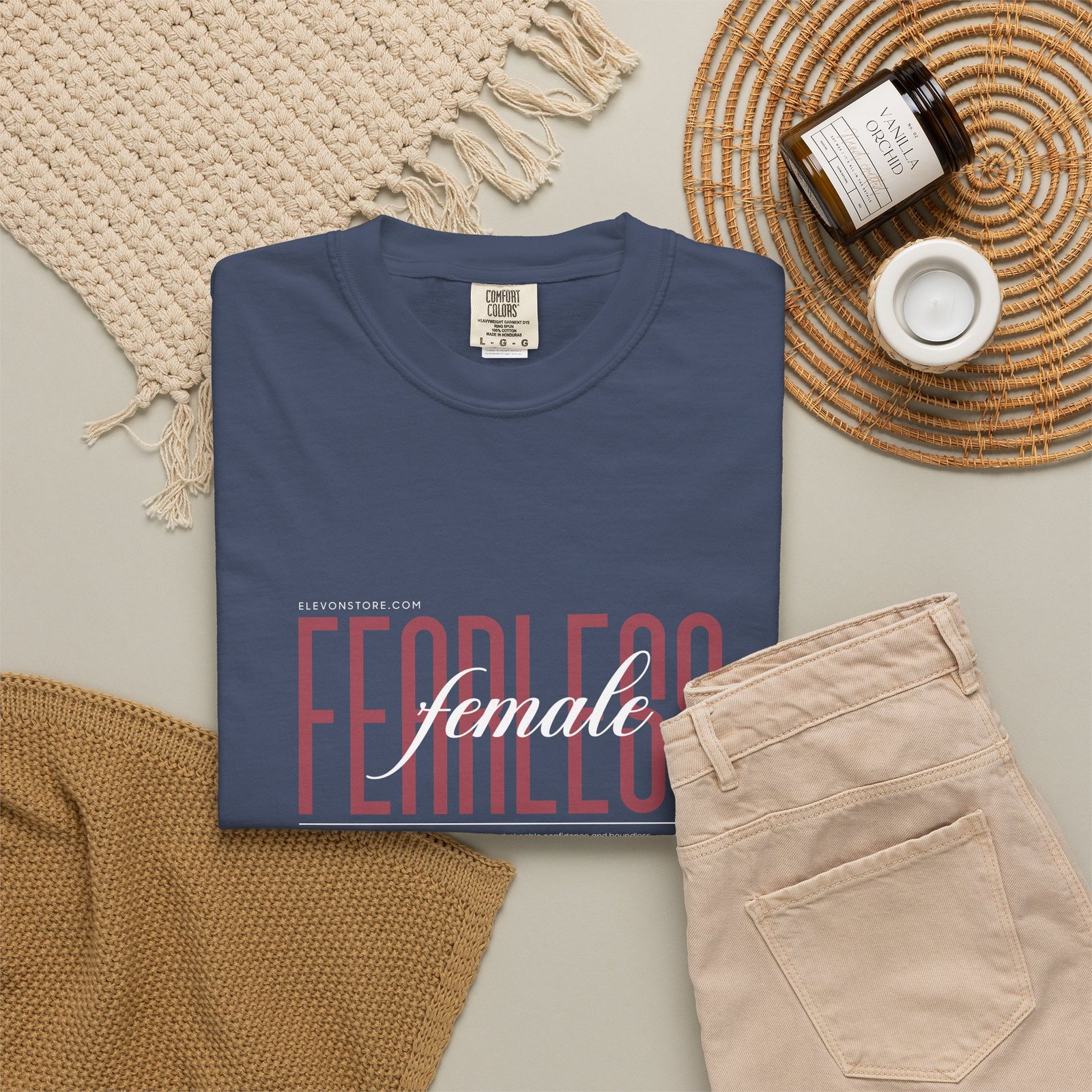 Fearless Female Graphic T-Shirt – Minimal Empowerment Typography Tee for Women | Elevon - Image 17