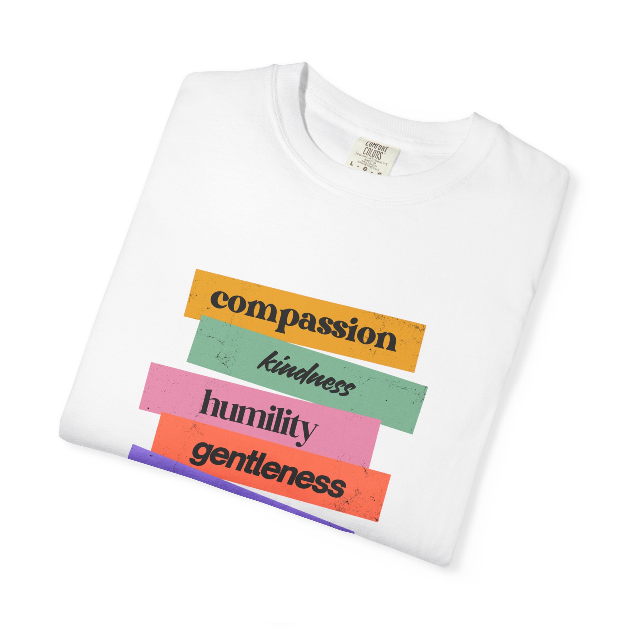 Inspirational Words T-Shirt — Compassion, Kindness, Humility, Gentleness, Patience Tee - Image 4