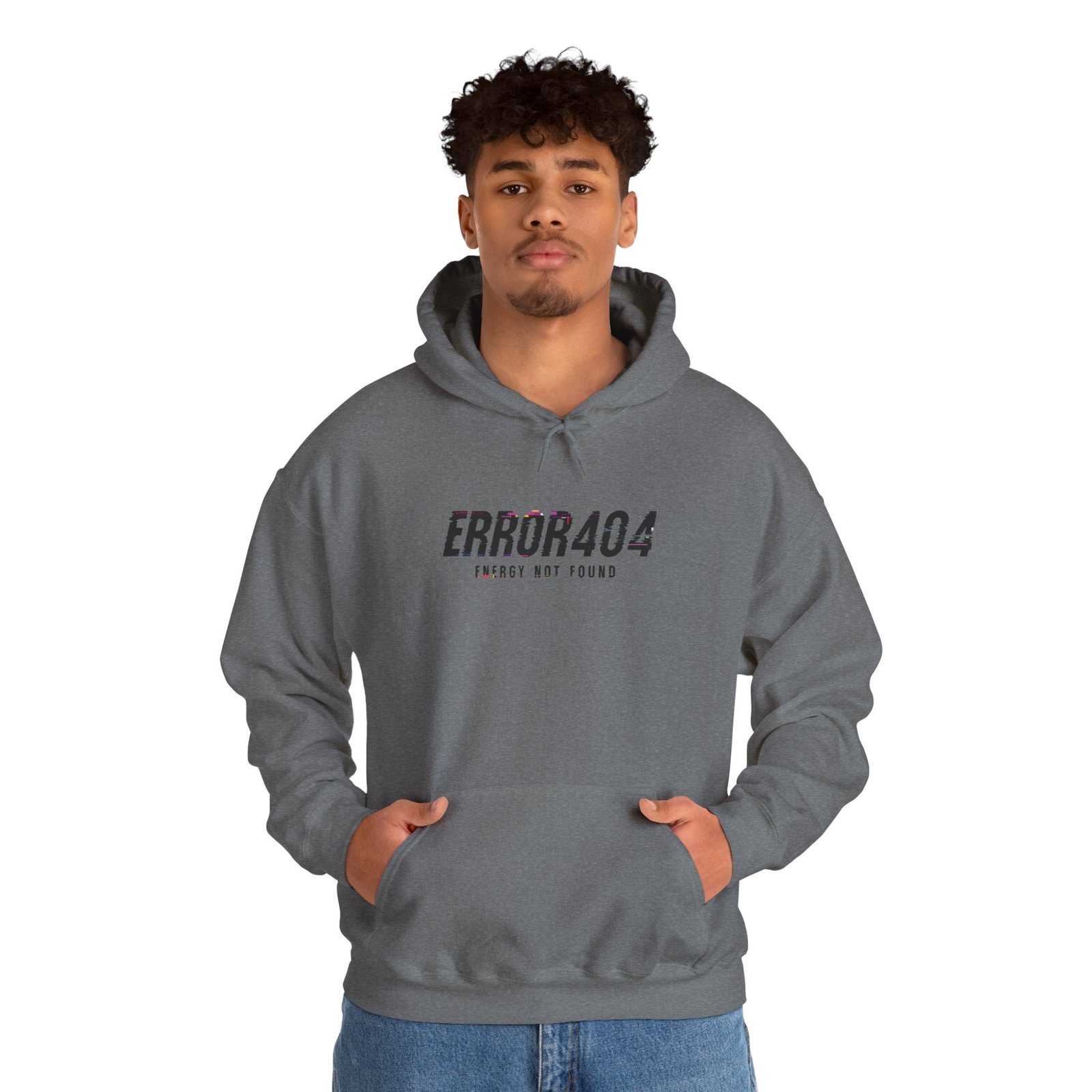 Error 404 Hoodie — 'Energy Not Found' Minimal Tech Graphic Hooded Sweatshirt - Image 37