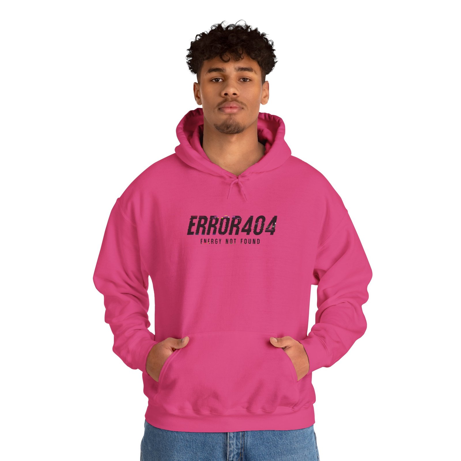 Error 404 Hoodie — 'Energy Not Found' Minimal Tech Graphic Hooded Sweatshirt - Image 55