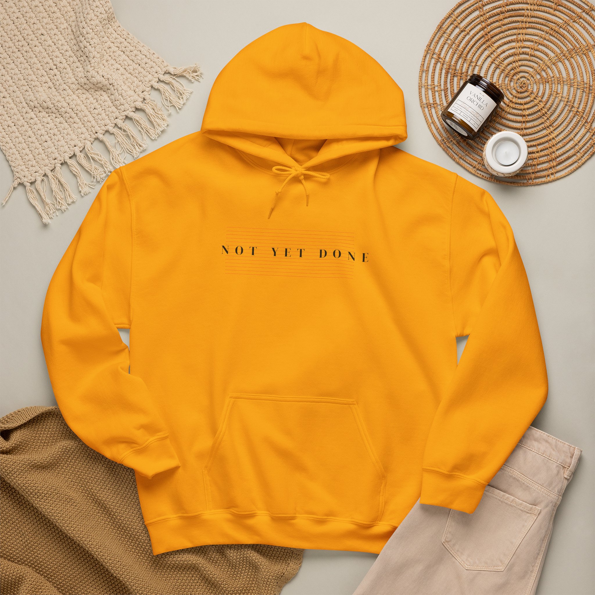 Hoodie — Minimal "Not the Boss" Script Pullover - Image 16