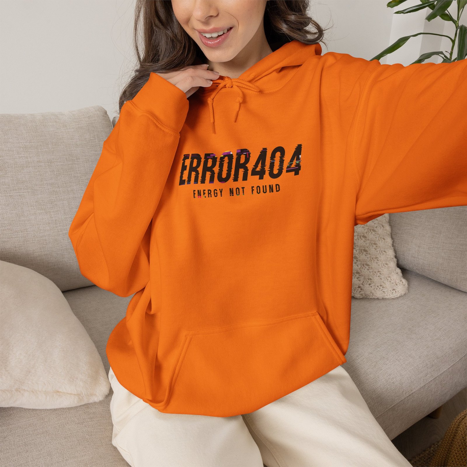 Error 404 Hoodie — 'Energy Not Found' Minimal Tech Graphic Hooded Sweatshirt - Image 30