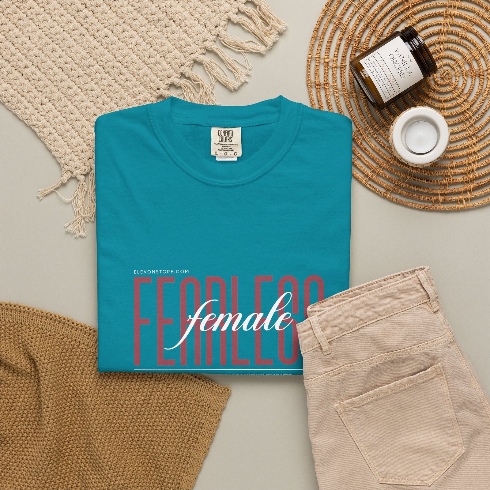 Fearless Female Graphic T-Shirt – Minimal Empowerment Typography Tee for Women | Elevon - Image 11