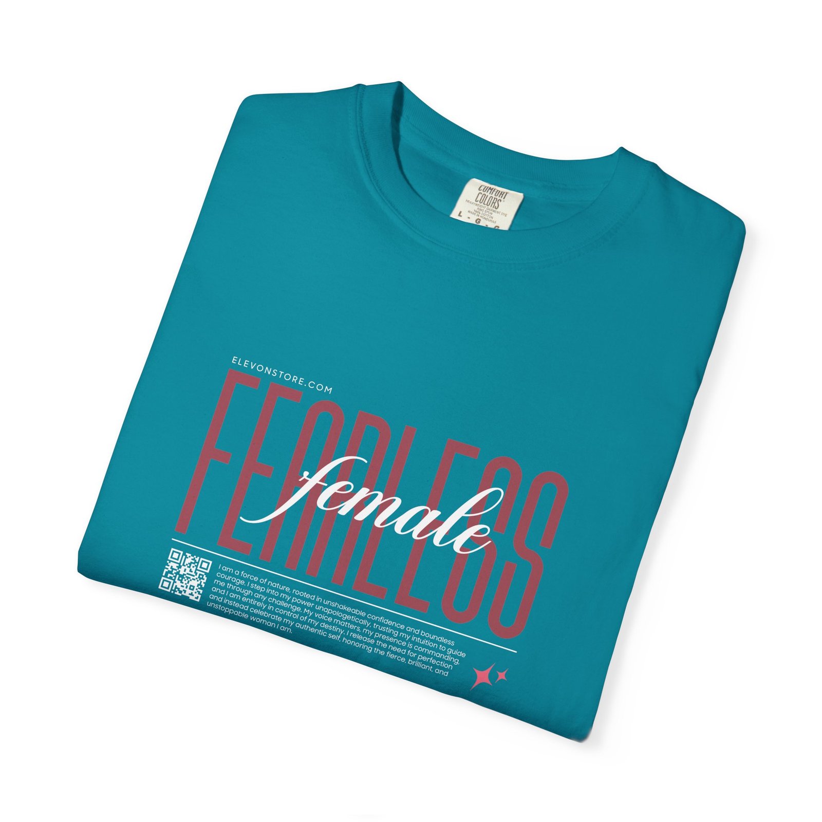 Fearless Female Graphic T-Shirt – Minimal Empowerment Typography Tee for Women | Elevon - Image 8
