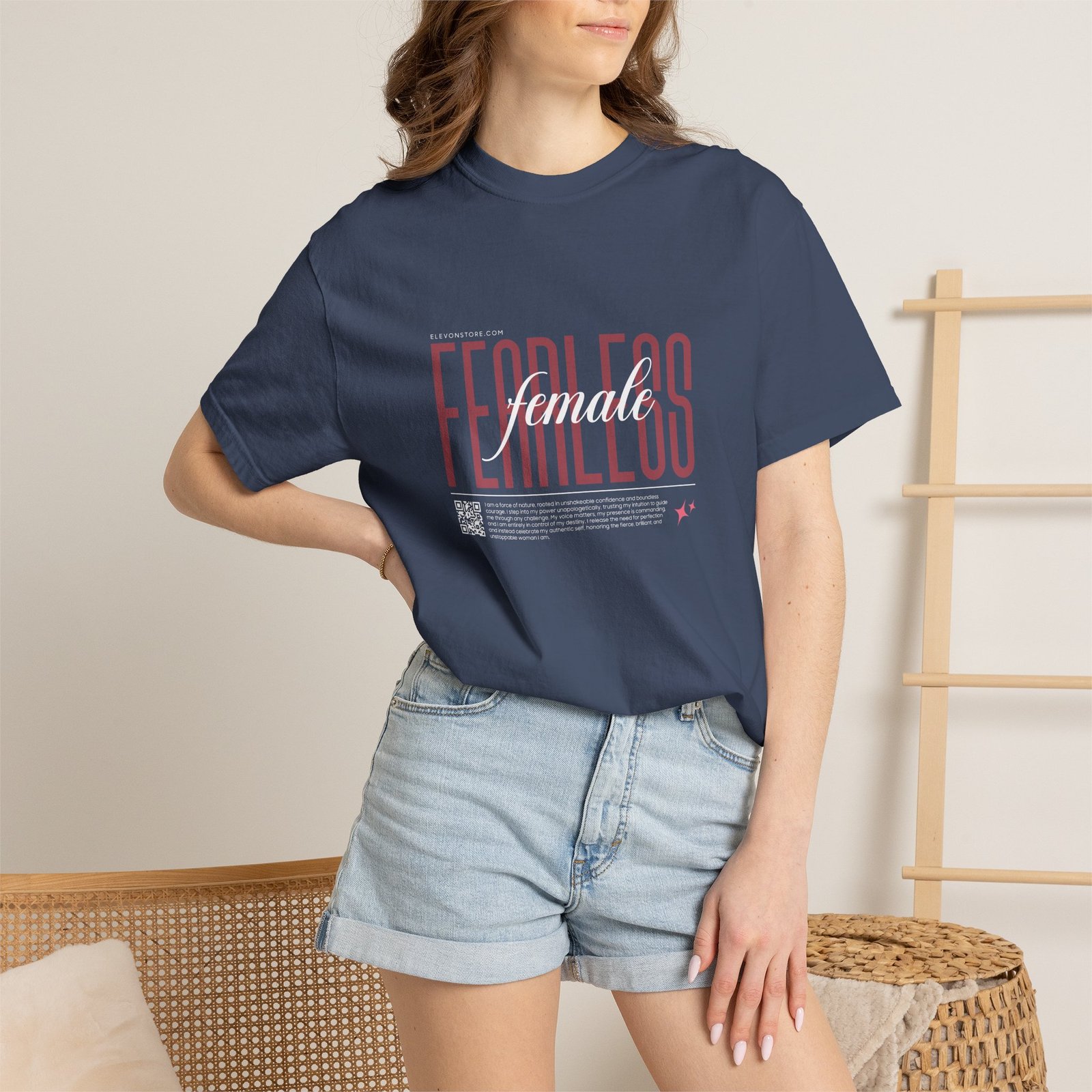 Fearless Female Graphic T-Shirt – Minimal Empowerment Typography Tee for Women | Elevon - Image 15