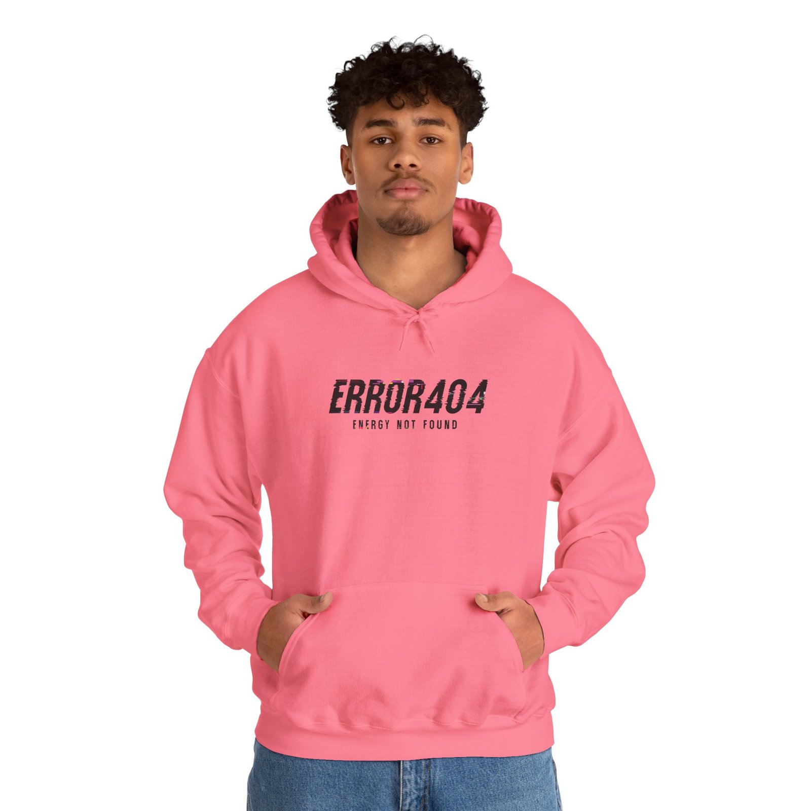 Error 404 Hoodie — 'Energy Not Found' Minimal Tech Graphic Hooded Sweatshirt - Image 49